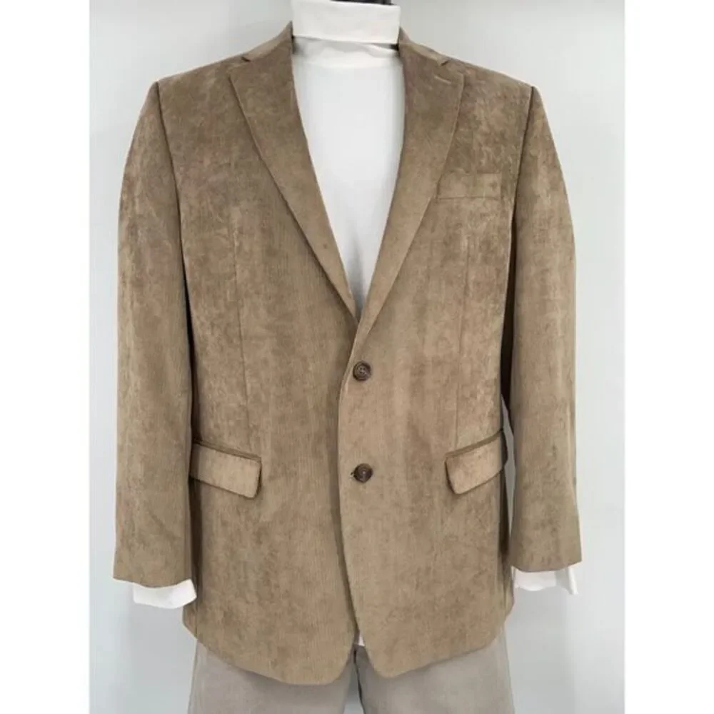 Lauren Ralph Lauren Vintage Tan Corduroy‎ Men's Blazer Size 44L